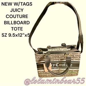 NEW W/TAGS JUICY COUTURE LARGE BILLBOARD TOTE/PURSE-BRAND NEW WITH TAG 3 SECTION